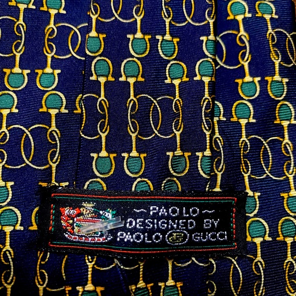 Paulo Gucci silk vintage men’s tie - Picture 5 of 8